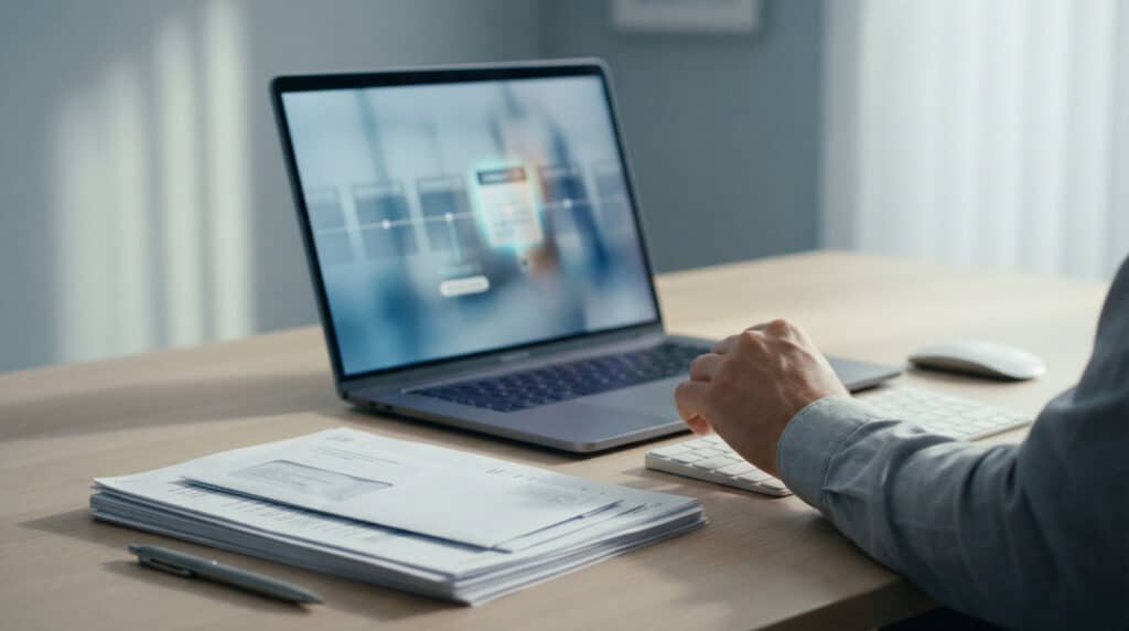 bureau moderne reflexion et interaction numerique
