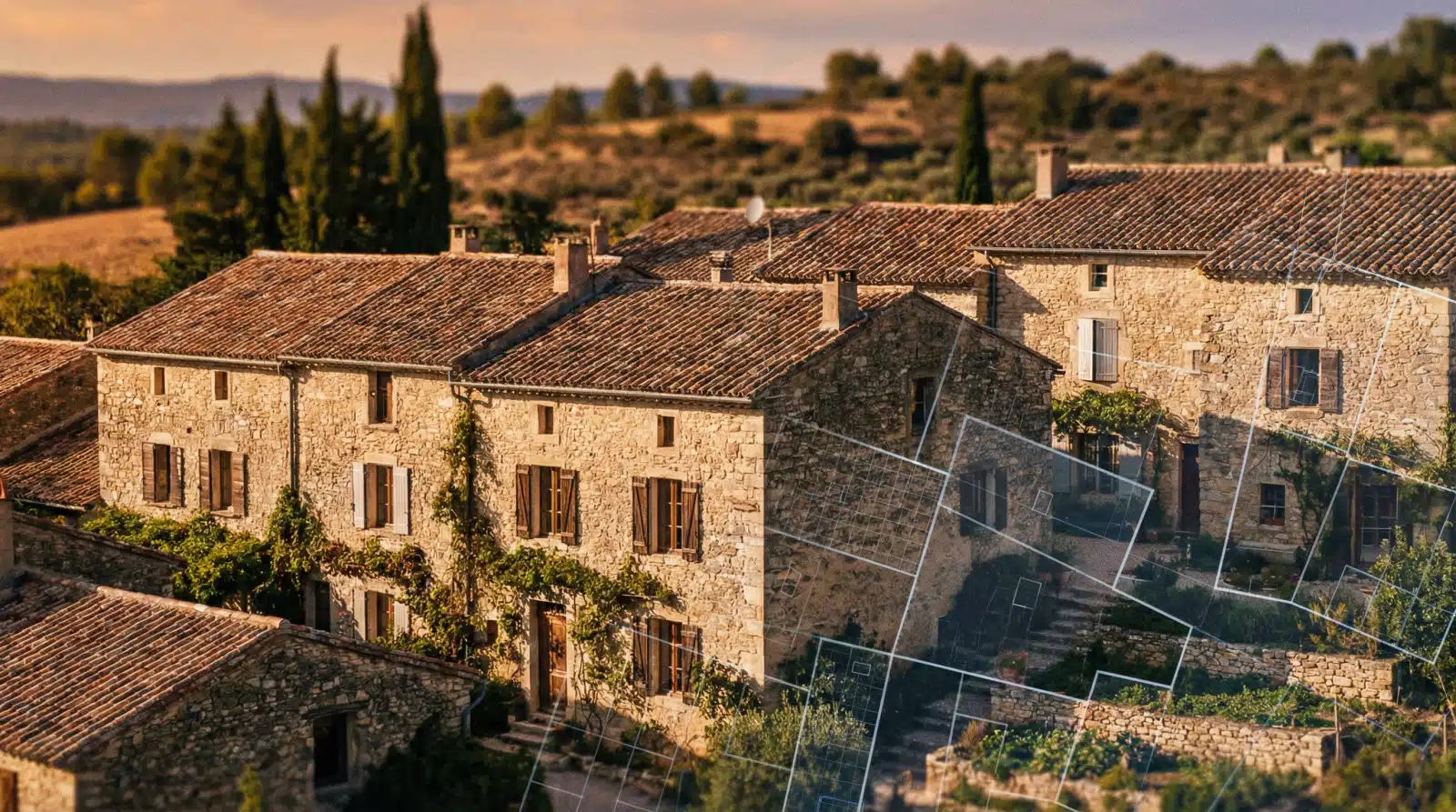 occitan homes digital cadastre and golden hour charm