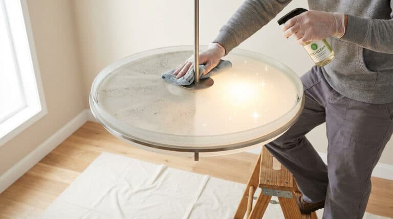 Comment nettoyer un plafonnier encrassé ?