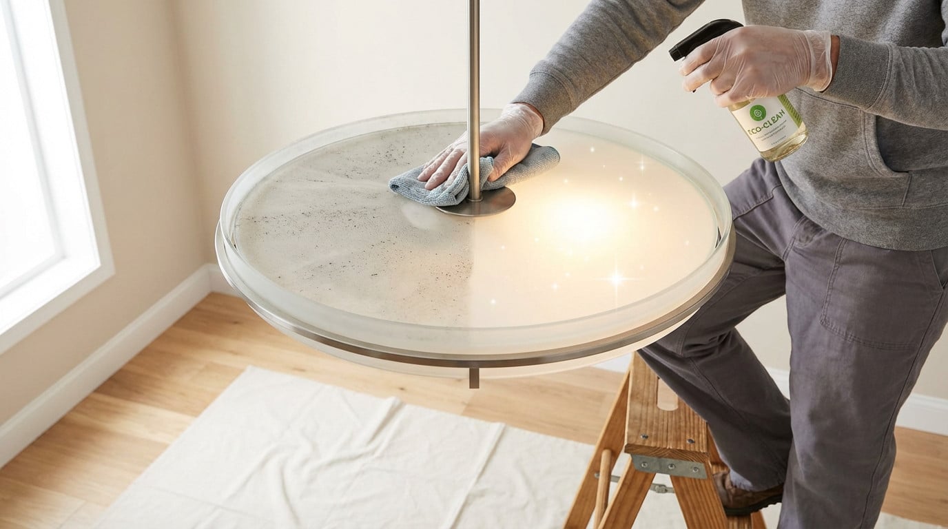 Comment nettoyer un plafonnier encrassé ?