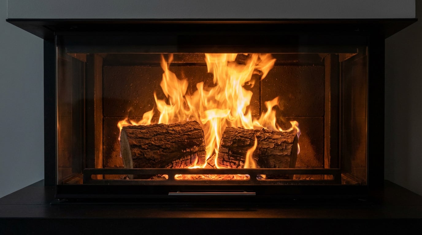 Cheminée : cette technique hyper efficace évite la fumée et les vitres noires (et fait durer le feu plus longtemps)