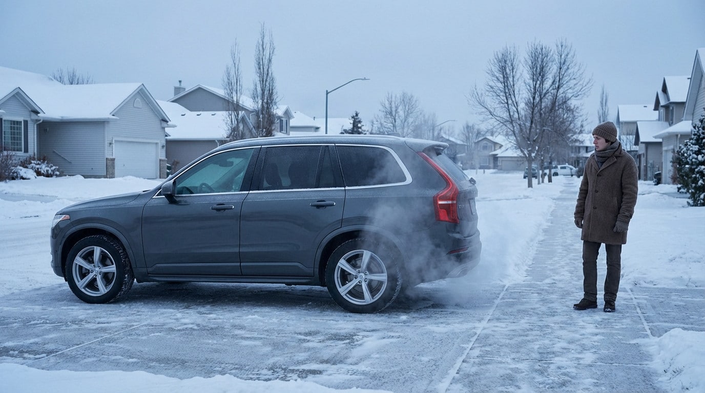 Chauffer sa voiture à l'arrêt en hiver : les risques