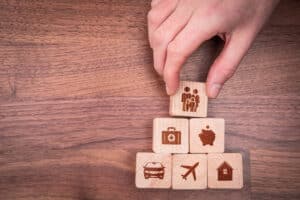 take out insurance flatlay design